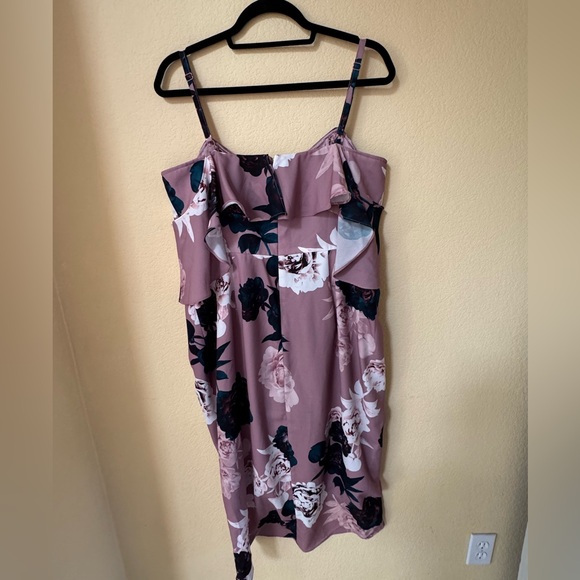 CITY CHIC BEAUTIFUL FLORAL QUARTZ COCKTAIL DRESS FULLY LINED SIZE 14 - Picture 2 of 8